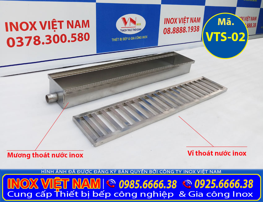 bao gia muong thoat san inox vi thoat nuoc inox 304 vts 02 2 - Vỉ Thoát Nước Sàn Inox VTS-02