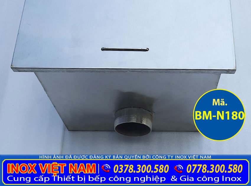 goc voi Be tach mo nha hang 180L - Thùng Lọc Mỡ Nhà Bếp 180L BM-N180