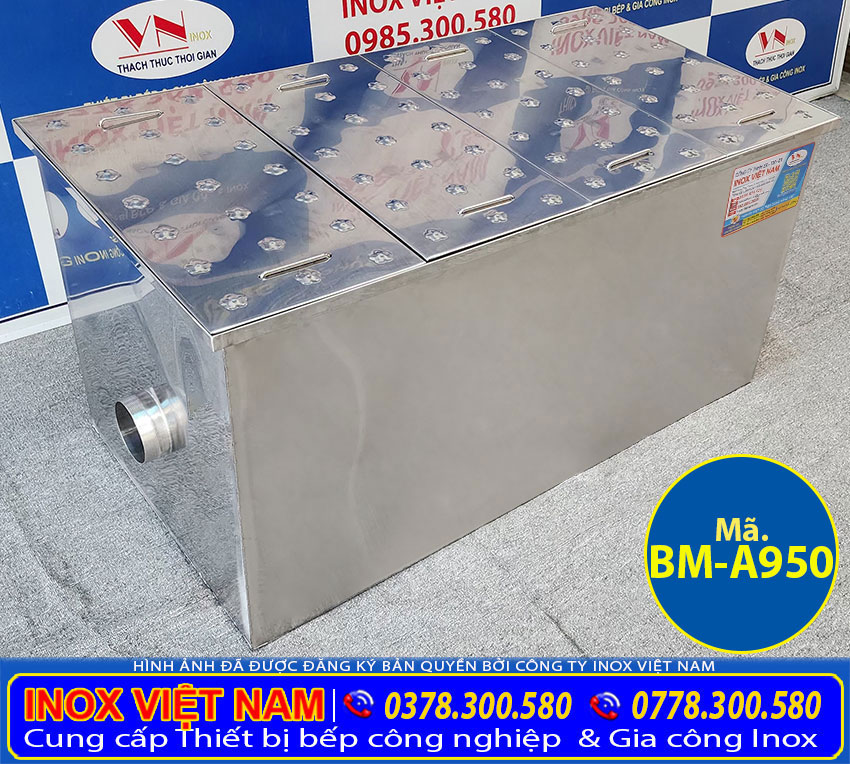 bay tach mo BM A950 4 - Bể Tách Mỡ Inox Âm Sàn 950L BM-A950