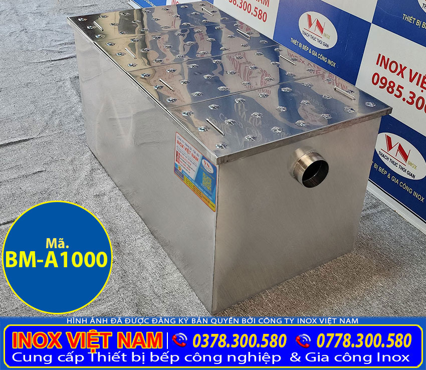 bay tach mo am san BM A1000 1 - Bẫy Mỡ Inox Công Nghiệp Âm Sàn 1000L BM-A1000