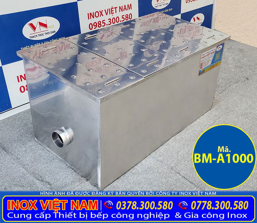 bay tach mo am san BM A1000 3 - Bẫy Mỡ Inox Công Nghiệp Âm Sàn 1000L BM-A1000