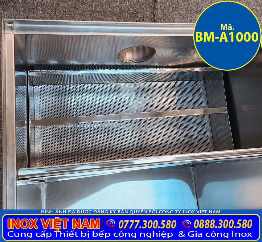 bay tach mo am san BM A1000 9 - Bẫy Mỡ Inox Công Nghiệp Âm Sàn 1000L BM-A1000